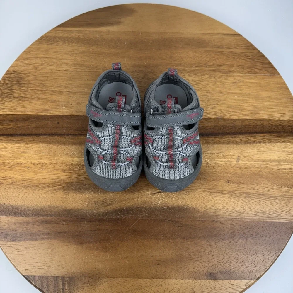 Little Kids OshKosh B'gosh Abe Play Gray Mesh Water Shoes Sandals Size 6 C GUC